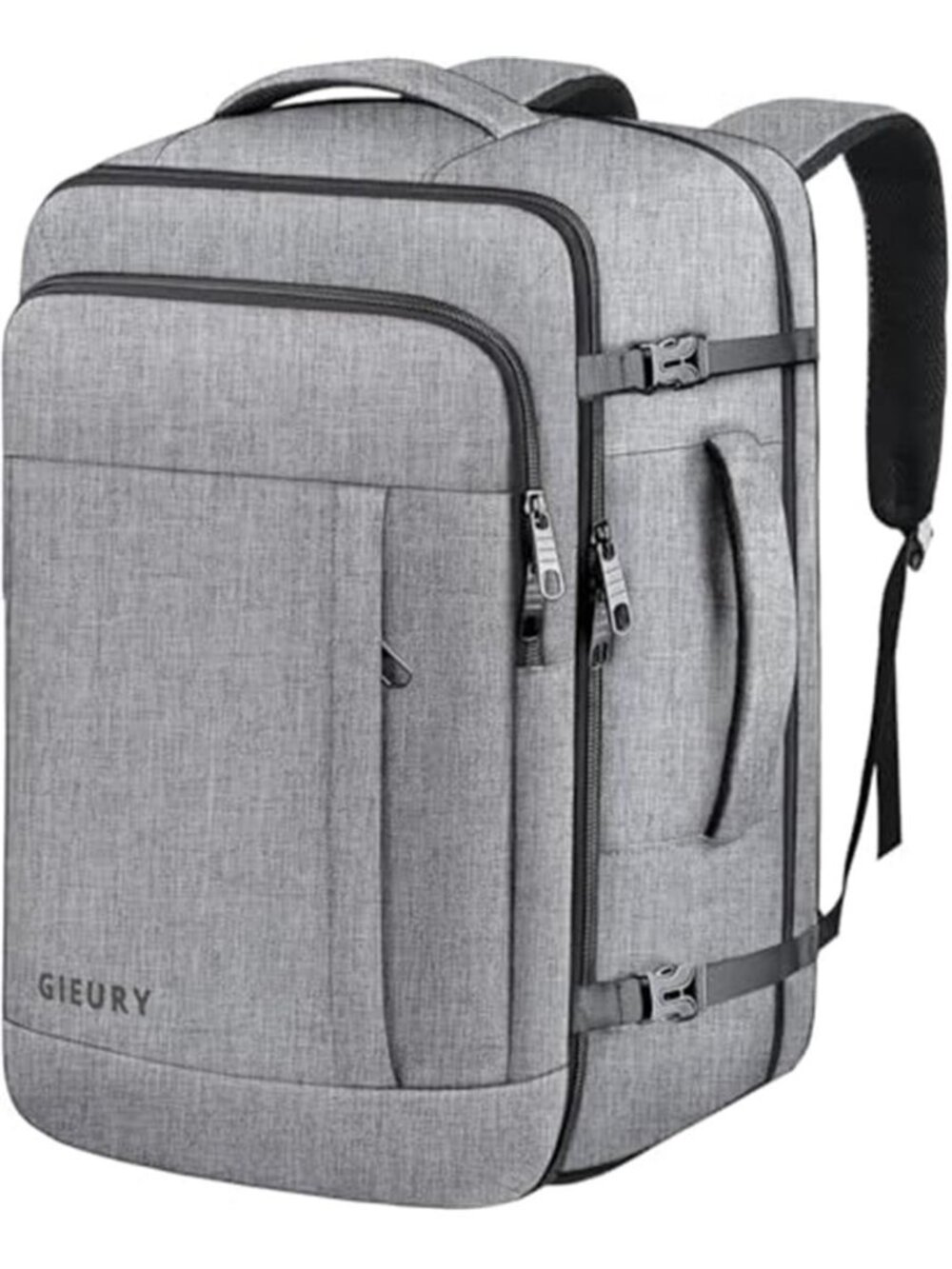 40L 50L Carry On Backpack 17 Inch Laptop Travel Weekender Expandable Grey